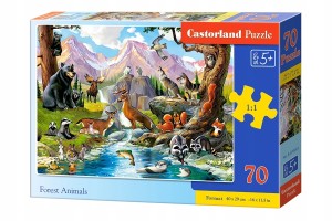 PUZZLE 70el. Leśne zwierzęta CASTORLAND B-070091