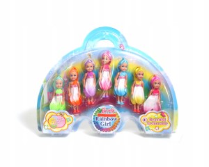 LALKA WRÓŻKA mini laleczka 14cm ZESTAW 7 SZTUK