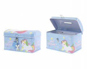 SKARBONKA METALOWA zamykana JEDNOROŻEC UNICORN