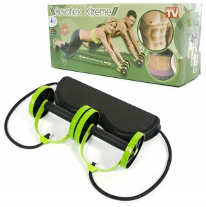 PLATFORMA AB ROLLER KÓŁKO + GUMY DO ĆWICZEŃ MIĘŚNI