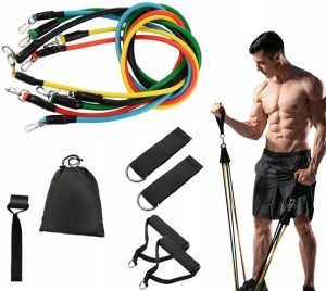 ZESTAW 5 GUM OPOROWYCH DO ĆWICZEŃ FITNESS CROSSFIT