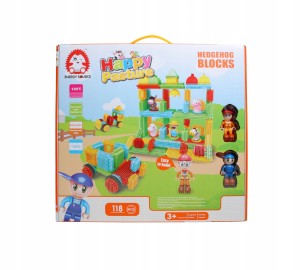 EDUKACYJNE KLOCKI JEŻYKI duże elementy FARMA 118el