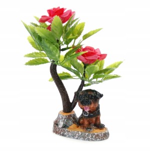 SZTUCZNY KWIAT DRZEWKO + FIGURKA PSA 16cm