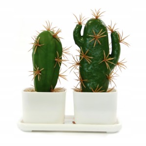SZTUCZNE KWIATY W DONICZCE Kaktus 14cm RÓŻNE WZORY