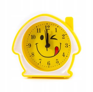 ZEGAR Z BUDZIKIEM HAPPY FACE 11cm Różne Wzory