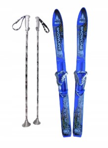 NARTY DLA DZIECI Z KIJKAMI do nauki jazdy 90CM