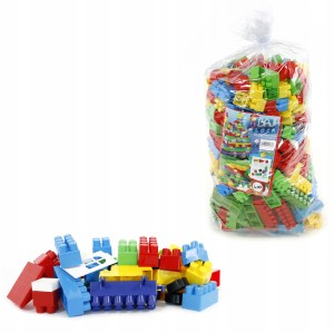 KLOCKI KONSTRUKCYJNE 400szt 2,5kg DUŻE ELEMENTY