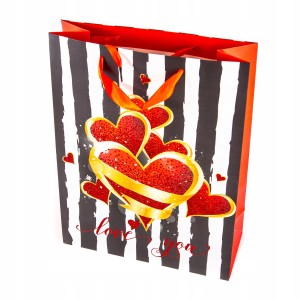 TOREBKA PREZENTOWA WALENTYNKI 30x39cm Różne Kolory