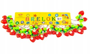 BRELOK TRUSKAWKA gumowy ZESTAW 12szt BRELOCZEK