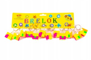 KOLOROWY BRELOK KOSTKA ZAWIESZKA ZESTAW 12szt