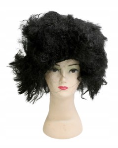PERUKA AFRO GĘSTE CZARNE WŁOSY