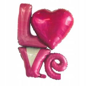 SERCE LOVE BALON FOLIOWY Walentynki 90x80cm