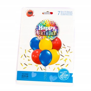 BALONY URODZINOWE ZESTAW BALONÓW 7szt IMPREZA