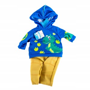 DINOZAUR UBRANKO DLA LALKI BOBAS BLUZA SPODNIE