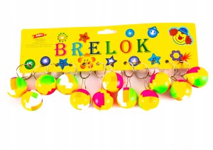 KOLOROWY BRELOK ZAWIESZKA DO KLUCZY 12SZT