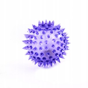PIŁKA Z KOLCAMI ŚWIECĄCA GUMOWA 6CM RÓŻNE KOLORY