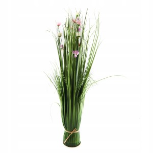 SZTUCZNA TRAWA FEJKA Z KWIATAMI DEKORACJA 60CM