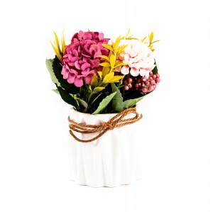 OZDOBNY KWIATEK W DONICZCE 17CM RÓŻNE KOLORY