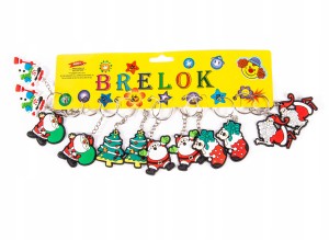 BOŻE NARODZENIE ŚWIĄTECZNY BRELOK DO KLUCZY 12SZT