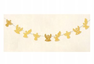GIRLANDA PAPIEROWA ZŁOTE ANIOŁY