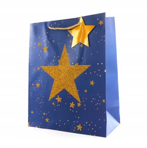 TOREBKA NA PREZENTY GWIAZDKA 26x32CM RÓŻNE WZORY