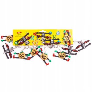 GUMOWY BRELOK DO KLUCZY HALLOWEEN ZESTAW 12SZT