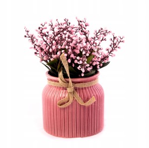 SZTUCZNY KWIATEK W DONICZCE 18CM RÓŻNE KOLORY