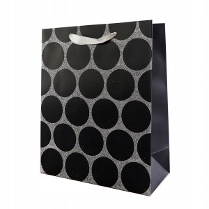 TORBA PREZENTOWA W KROPKI 26x32CM RÓŻNE KOLORY