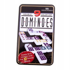 DOMINO DZIEWIĄTKOWE 55EL. KLASYCZNA GRA TOWARZYSKA