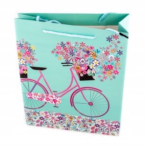 TORBA PREZENTOWA ROWERY 26x32CM RÓŻNE KOLORY