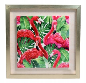 FLAMINGI TROPIKALNY OBRAZ DO SYPIALNI SALONU 28X28
