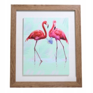 FLAMINGI OBRAZ NA ŚCIANĘ SALON SYPIALNIA RAMKA