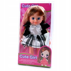 LALKA W SUKIENCE SZKOLNA UCZENNICA RÓŻNE WZORY