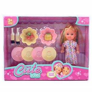 LALKA Z DŁUGIMI WŁOSAMI AKCESORIA KUCHENNE