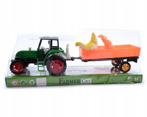 TRAKTOR Z PRZYCZEPĄ ROLNICZĄ MASZYNA CIĄGNIK RÓŻNE KOLORY