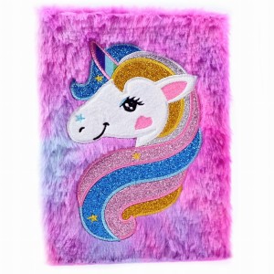 JEDNOROŻEC PLUSZOWY PAMIĘTNIK ZESZYT NOTES WŁOCHATY UNICORN A5 RÓŻNE KOLORY