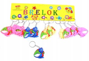 SMOK GUMOWY BRELOK DO KLUCZY ZAWIESZKA DO PLECAKA TOREBKI ZESTAW 12SZT