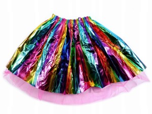 TIULOWA SPÓDNICZKA DLA DZIECI TUTU KOLOROWA JEDNOROŻEC TĘCZOWA 30CM