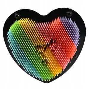 SERCE DUŻA TABLICA SZPILKOWA 3D PINART KOLOROWY GADŻET SENSORYCZNY ART
