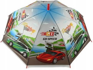DZIECIĘCY PARASOL DLA PRZEDSZKOLAKA SAMOCHODY MOTORYZACJA RÓŻNE KOLORY