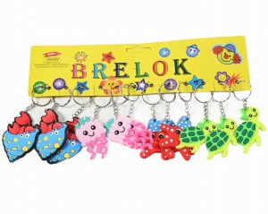 MORSKIE ZWIERZAKI BRELOK DO KLUCZY PREZENT DLA DZIECI ZESTAW 12SZT