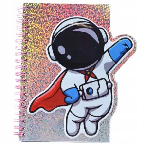 ASTRONAUTA NOTES KOŁOWY ZESZYT W LINIĘ KOSMICZNY PAMIĘTNIK PREZENT