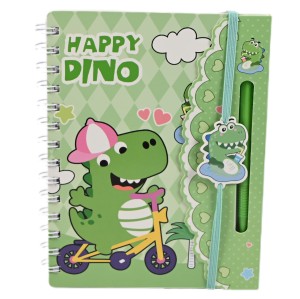 DINOZAUR ZESZYT Z DŁUGOPISEM PAMIĘTNIK NOTES DLA DZIECI RÓŻNE KOLORY