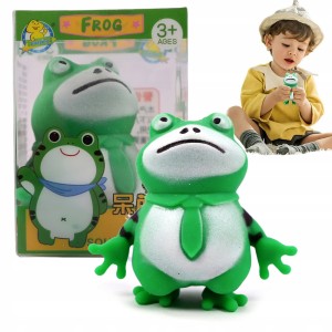 ŻABA DUŻY GNIOTEK ANTYSTRESOWY SQUISHY SENSORYCZNA ZABAWKA ZIELONA ŻABKA
