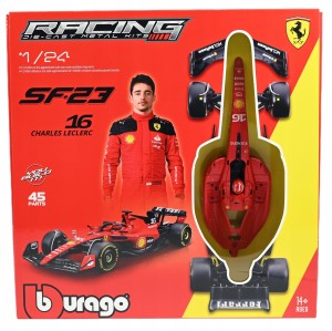 BOLID F1 Ferrari SF-23 Charles Leclerc 1:24 BBURAGO DO ZŁOŻENIA 18-26852