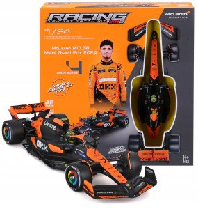 BOLID F1 McLaren MCL38 Lando Norris 1:24 BBURAGO MODEL DO ZŁOŻENIA 18-28504