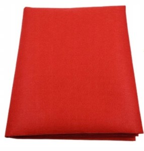 CZERWONY FILC NA METRY ELASTYCZNY DEKORACYJNY CIENKI 1MM 100x150CM