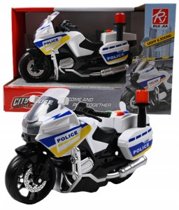 MOTOCYKL POLICYJNY ŚWIATŁO DŹWIĘK MOTOR POLICJANTA NA BATERIE