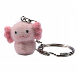 RÓŻOWY BRELOK DO KLUCZY AKSOLOTL ZAWIESZKA DO PLECAKA TOREBKI AXOLOTL