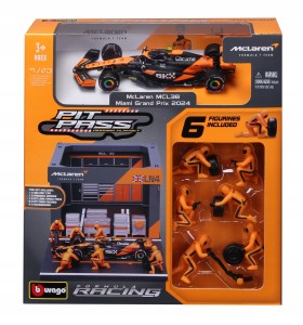 BOKS GARAŻOWY PIT LANE BOLID F1 McLaren MCL38 Lando Norris BBURAGO 18-38452